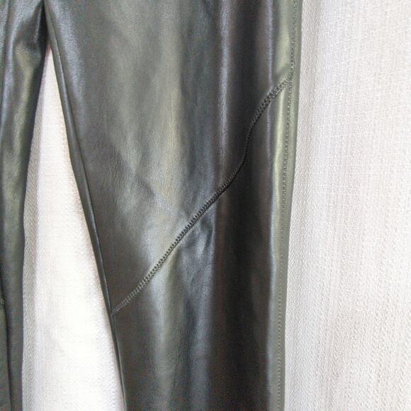 David Lerner X Evereve Faux Leather Pants Womens L Black Skinny - Picture 5 of 11